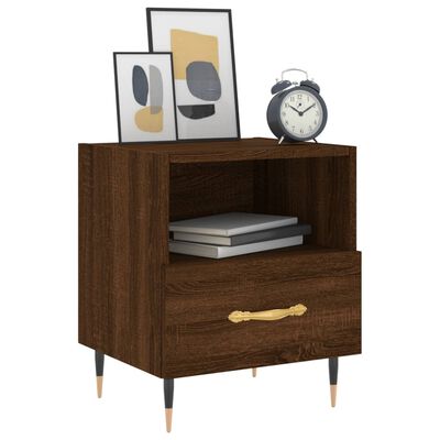 vidaXL Nachttische 2Stk. Braun Eichen-Optik 40x35x47,5cm Holzwerkstoff