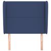 vidaXL Kopfteil mit Ohren Blau 93x23x118/128 cm Stoff