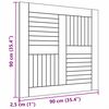 vidaXL Tischplatte Massivholz Teak Quadratisch 90&times;90&times;2,5 cm