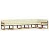 vidaXL Outdoor-Sofagarnitur 6 Stk. Natur und Creme