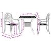 vidaXL 3-tlg. Bistro-Set Gr&uuml;n Aluminiumguss
