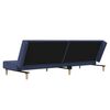 vidaXL Schlafsofa 2-Sitzer mit Fu&szlig;hocker Blau Stoff