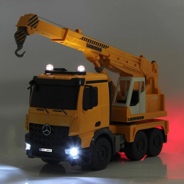JAMARA Ferngesteuerter Schwerlastkran Mercedes-Benz Arocs Liebherr 1:20 Gelb