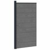 vidaXL Zaunelement 95 x 186 cm WPC und Aluminium Grau