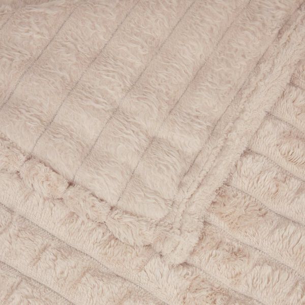 vidaXL &Uuml;berwurfdecke Beige 150 x 130 cm Fleece