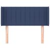 vidaXL Kopfteil mit Ohren Blau 103x16x78/88 cm Stoff
