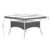 vidaXL 5-tlg. Garten-Essgruppe Poly Rattan und Hartglas Grau