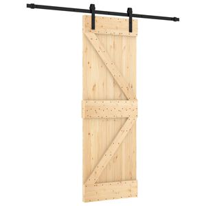 vidaXL Schiebet&uuml;r 70 x 210 cm Massivkiefer (Unbehandelt)