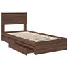 vidaXL Aufbewahrungsbett Braun Eichen-Optik 90 x 190 cm Holzwerkstoff