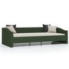 vidaXL Tagesbett USB Dunkelgr&uuml;n Stoff 90x200 cm