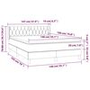 vidaXL Boxspringbett mit Matratze Creme 140x190 cm Stoff