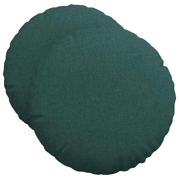 vidaXL Sitzkissen 2 pcs Dunkelgr&uuml;n &Oslash;50 x 19 cm Stoff