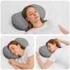 vidaXL Nackenst&uuml;tzkissen mit Kissen Grau 53 x 34,5 x 10,5 cm Polyester