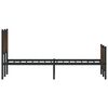 vidaXL Metallbett ohne Matratze Braun Eichen-Optik 120x200 cm