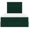 vidaXL Ottoman-Bett mit Matratzen Dunkelgr&uuml;n 120x200 cm Samt