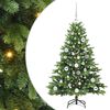 vidaXL K&uuml;nstlicher Weihnachtsbaum mit 150 LEDs Gr&uuml;n 120 cm PE und PVC