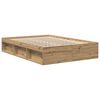 vidaXL Bettgestell ohne Matratze Artisan-Eiche 140x200cm Holzwerkstoff