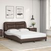vidaXL Bettgestell mit LED ohne Matratze "Hvar" Braun 120x200 cm