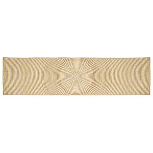 vidaXL Bereichsteppich Wei&szlig; 60 x 400 cm Jute
