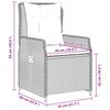 vidaXL 7-tlg. Garten-Essgruppe mit Kissen Schwarz Poly Rattan