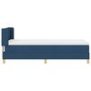 vidaXL Boxspringbett mit Matratze Blau 190 x 90 cm Polyester