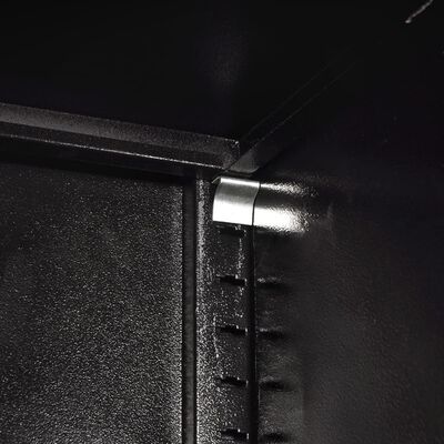 vidaXL Werkzeugschrank mit 2 Türen Stahl 90x40x180 cm Schwarz/Rot