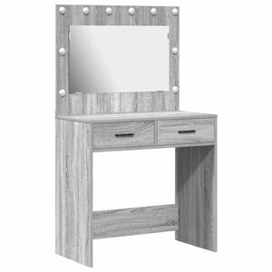 vidaXL Schminktisch Graues Sonoma 78,5 x 41 x 135 cm Holzwerkstoff