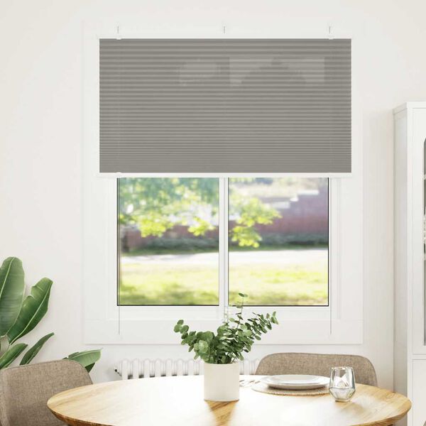 vidaXL Plissee Anthrazit 105x150 cm Stoffbreite 104,4 cm Polyester