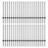 vidaXL Zaunpfosten 44 pcs Grau 120 cm Stahl