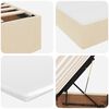 vidaXL Aufbewahrungsbett mit Matratze Creme 100 x 200 cm Polyester