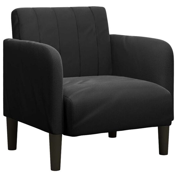 vidaXL Sessel mit Armlehnen Schwarz 54 cm Samt