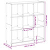 vidaXL B&uuml;cherregal Sonoma-Eiche 102x32x108 cm Holzwerkstoff