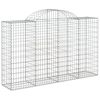 vidaXL Gabionen mit Hochbogen 6 Stk. 200x50x120/140cm Verzinktes Eisen