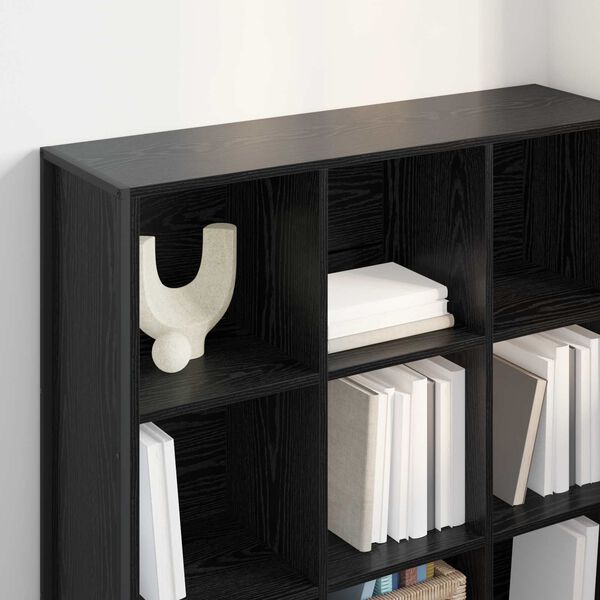 vidaXL B&uuml;cherregal Schwarz Eichen-Optik 99,5 x 30 x 108,5 cm