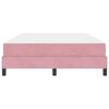 vidaXL Boxspringbett mit Matratze Rosa 160 x 200 cm Stoff