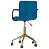 vidaXL Esszimmerst&uuml;hle 4 Stk. Drehbar Blau Samt
