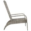 vidaXL Adirondack-Gartenstuhl Grau Poly Rattan