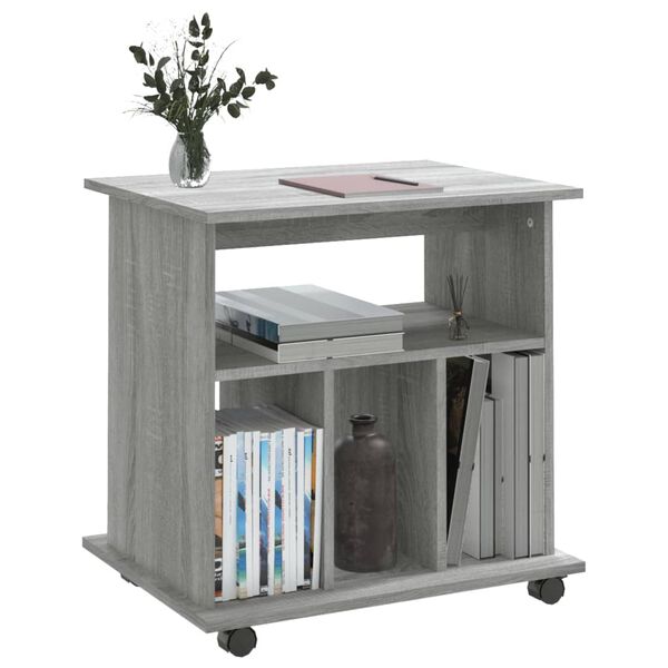 vidaXL Rollschrank Grau Sonoma 60x45x60 cm Holzwerkstoff