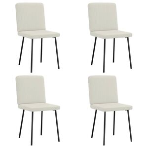 vidaXL Esszimmerst&uuml;hle 4 Stk. Creme Samt
