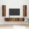 vidaXL TV-Schrankset Wandmontiert 3 pcs Altholz Holzwerkstoff