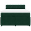 vidaXL Boxspringbett mit Matratze Dunkelgr&uuml;n 140x190 cm Samt