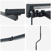 vidaXL Manueller Markisenrahmen mit LEDs Anthrazit 4 x 3 m Aluminium