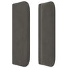 vidaXL Kopfteil mit Ohren Dunkelgrau 183x16x78/88 cm Samt