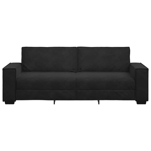 vidaXL 3-Sitzer-Sofa Schwarz 180 cm Samt