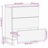 vidaXL Sideboard Hellbraun 60 x 33 x 75 cm massives Mangoholz