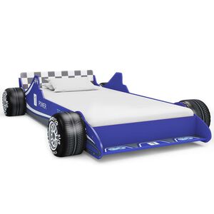 vidaXL Kinderbett im Rennwagen-Design 90 x 200 cm Blau