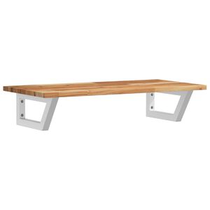 vidaXL Waschbeckenregal Wandmontage Stahl und Akazienholz