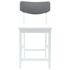 vidaXL Esszimmerst&uuml;hle 2 pcs Wei&szlig; 48 x 49 x 95 cm Massives Gummiholz