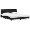 vidaXL Bett mit Matratze "Hanko" Schwarz 180x200 cm Stoff