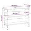 vidaXL Konsolentisch mit Regal Altholz 100 x 32 x 75 cm Holzwerkstoff